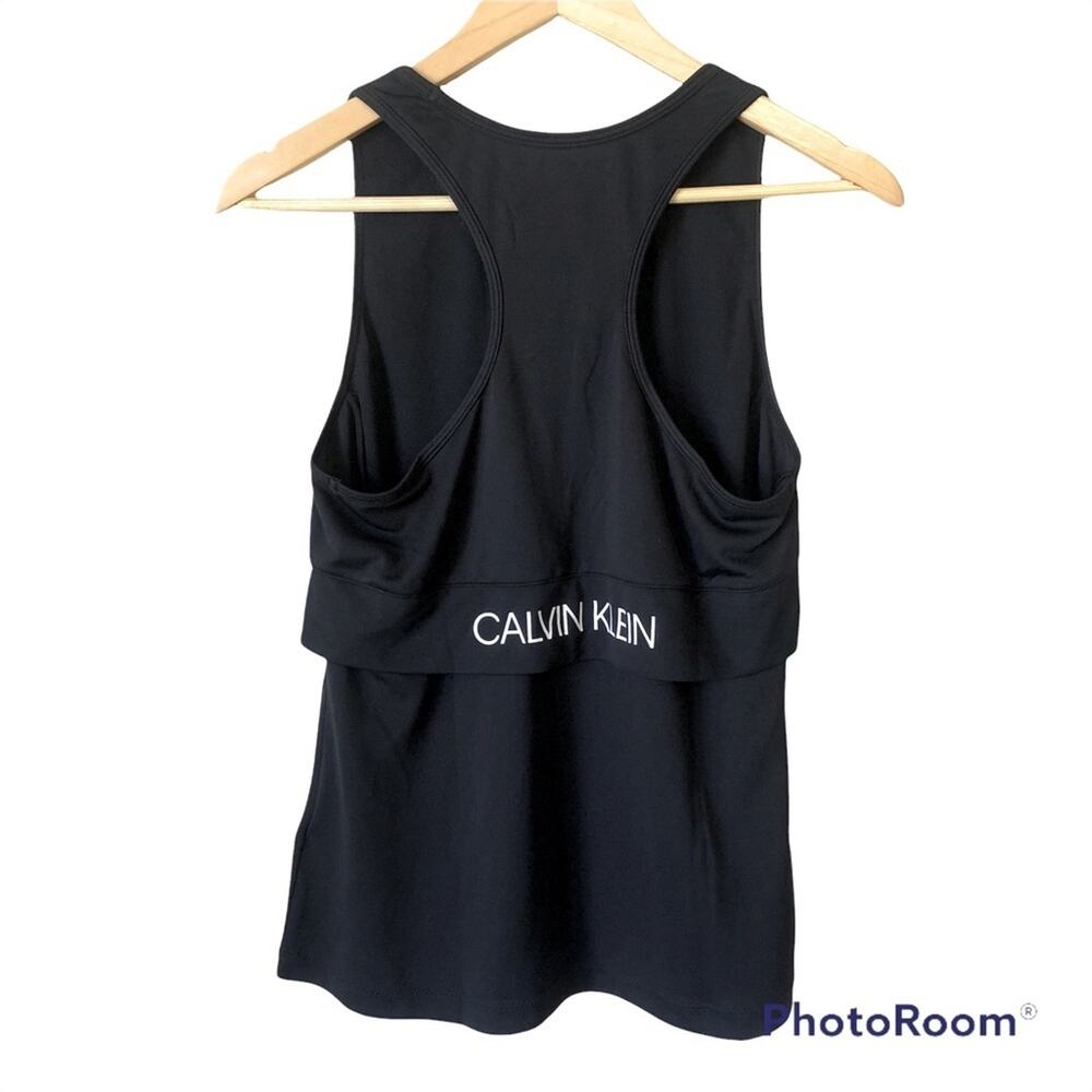Calvin Klein Performance Tank Top Women’s S Black Workout Gym Exercise Running